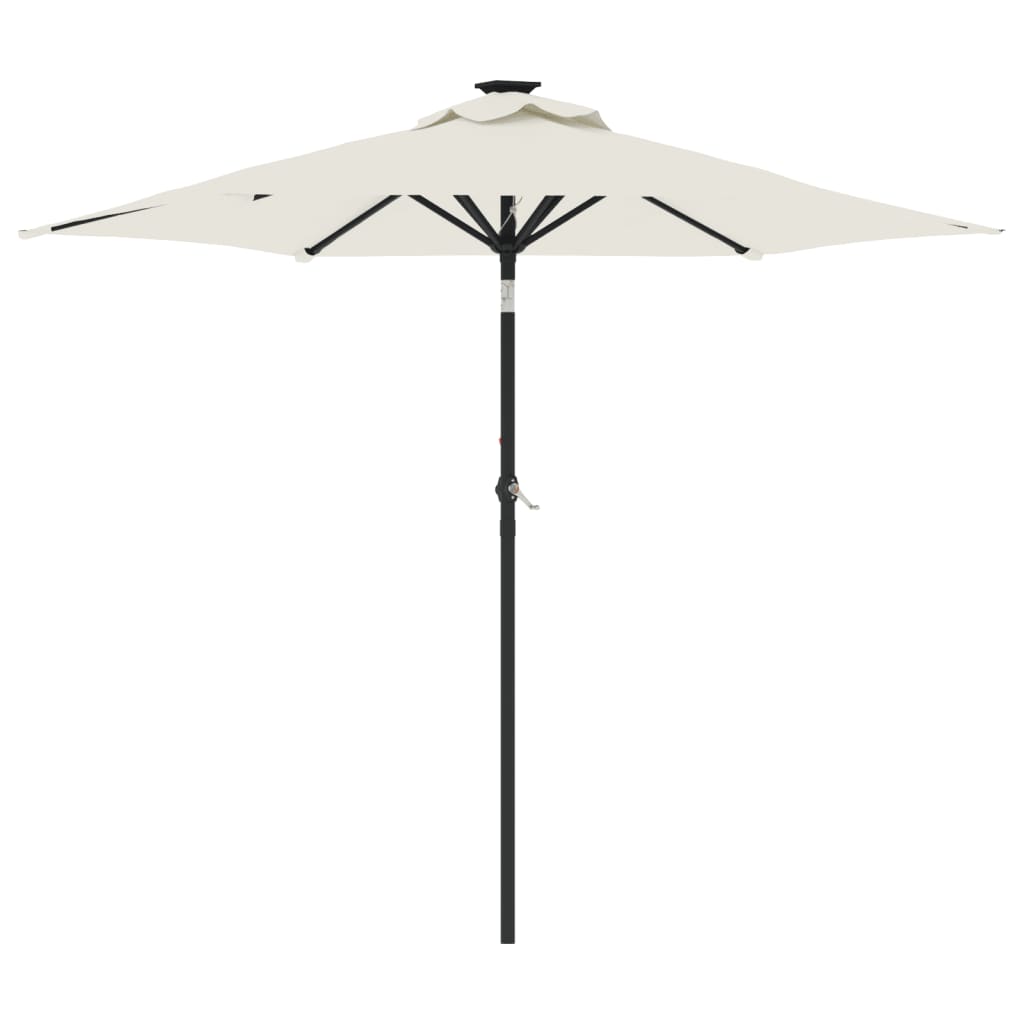Parasol VidaXL avec mât en acier 225x225x212 cm blanc