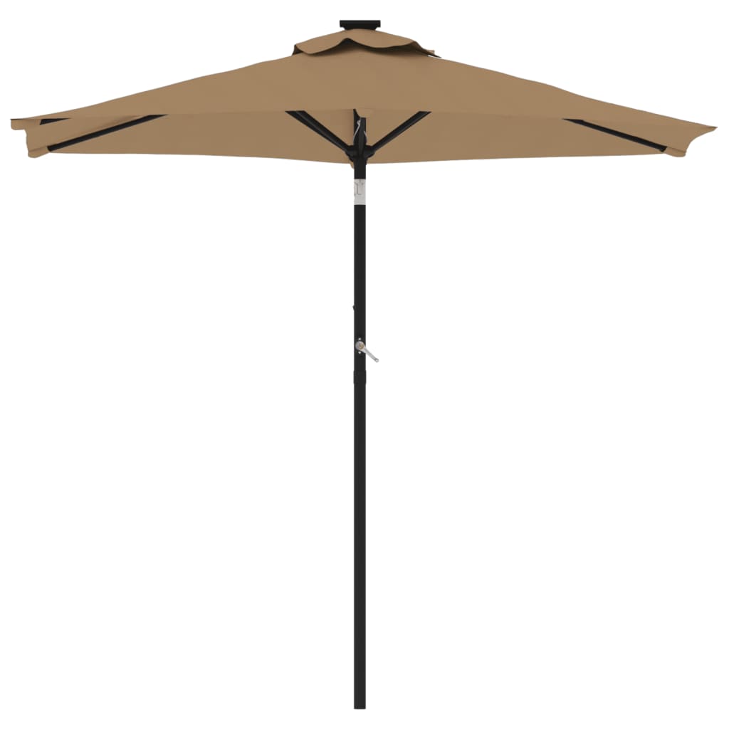 Parasol Vidaxx avec mât en acier 225x225x212 cm taupe