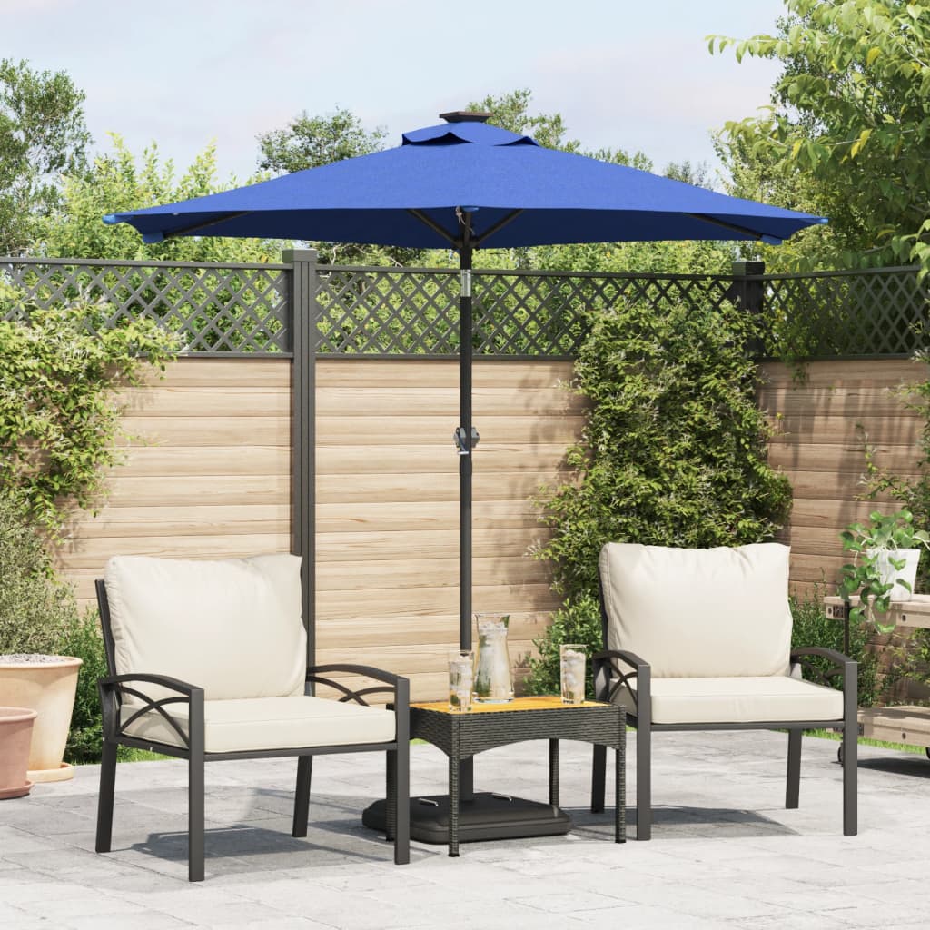 Parasol Vidaxx avec mât en acier 225x225x212 cm bleu azur