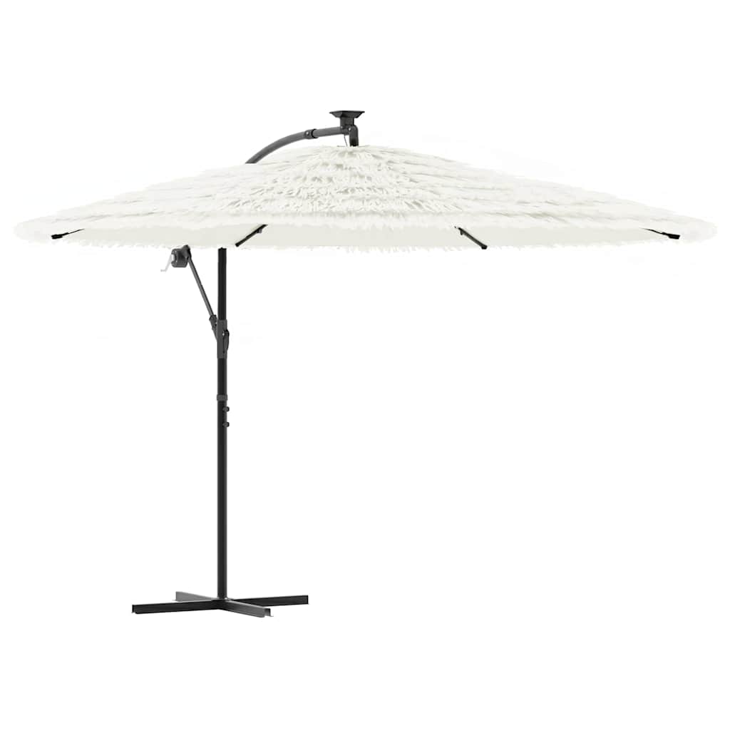 Parasol VidaXL avec mât en acier 290x290x238 cm blanc