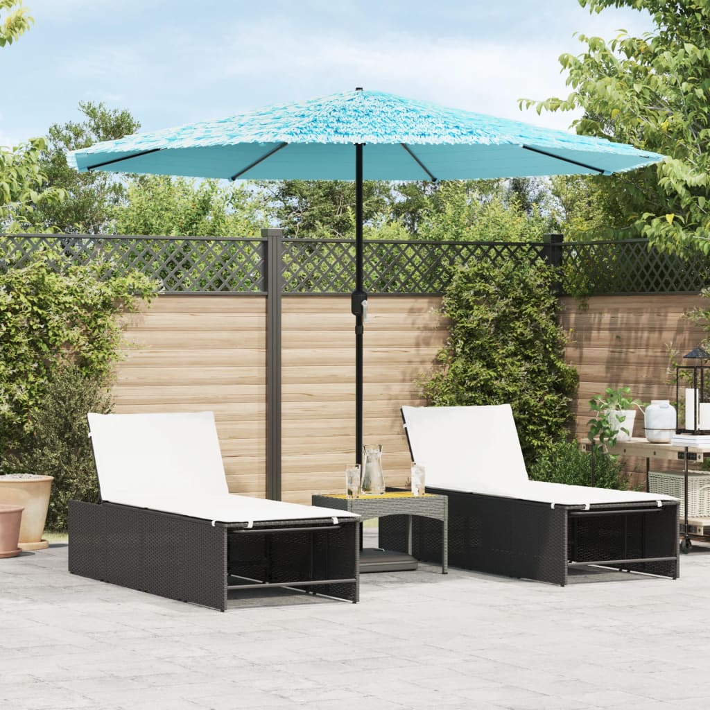 Parasol Vidaxx avec mât en acier 324x324x247 cm bleu