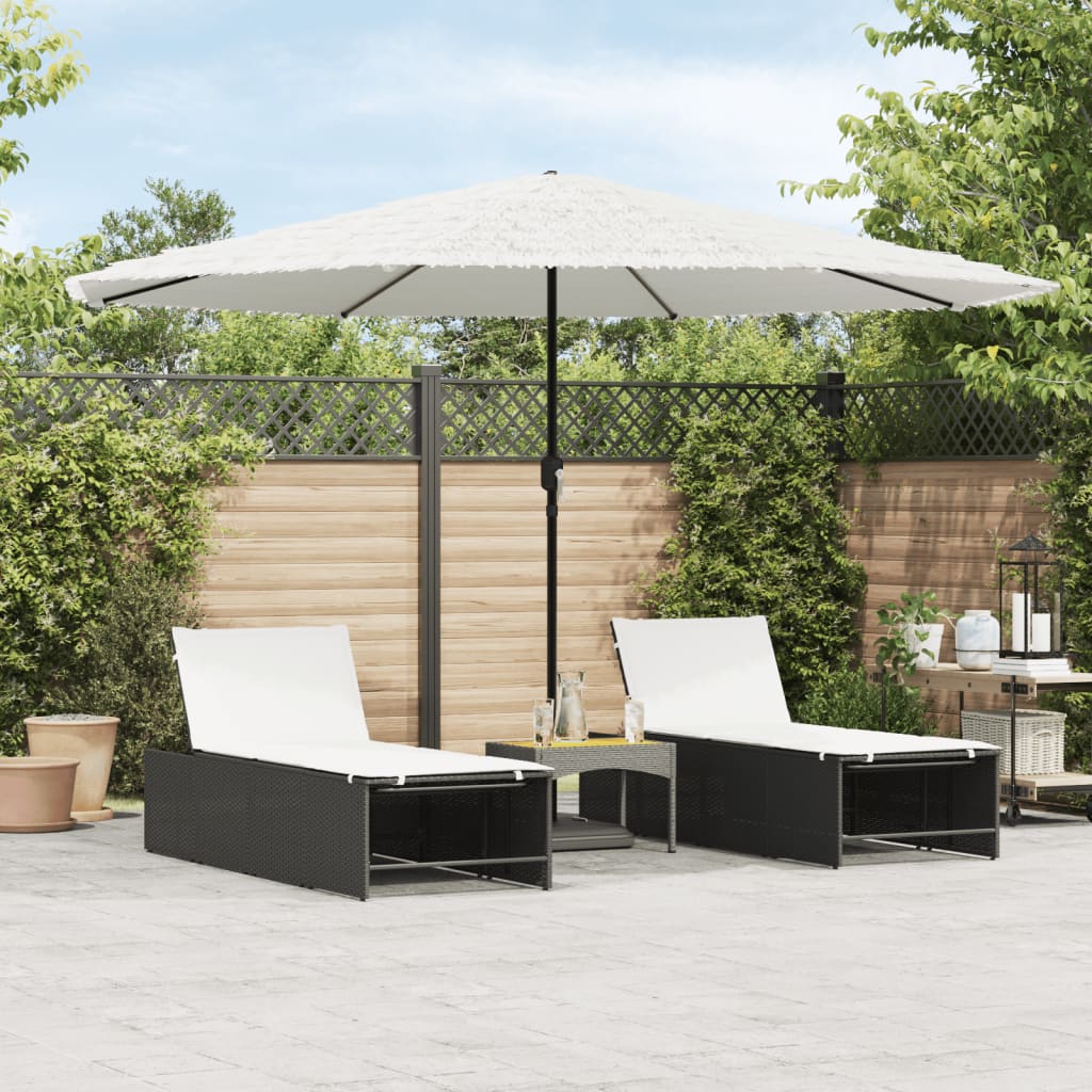 Parasol Vidaxx avec mât en acier 388x388x248 cm blanc