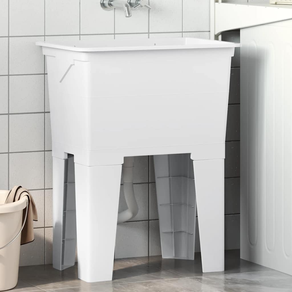 Vidaxx lavabo 59x41x75 cm résine blanche