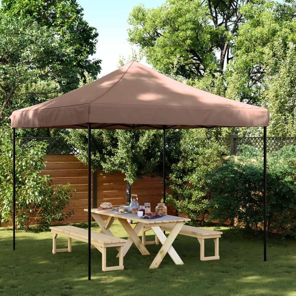 VidaXL tente de fête pliable pop-up 292x292x315 cm marron