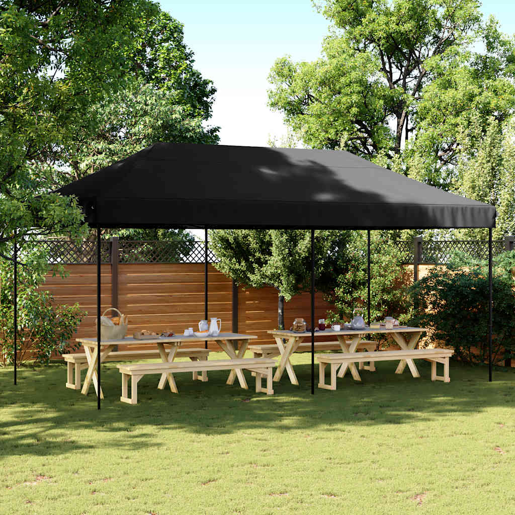 VidaXL tente de fête pliable pop-up 580x292x315 cm noir