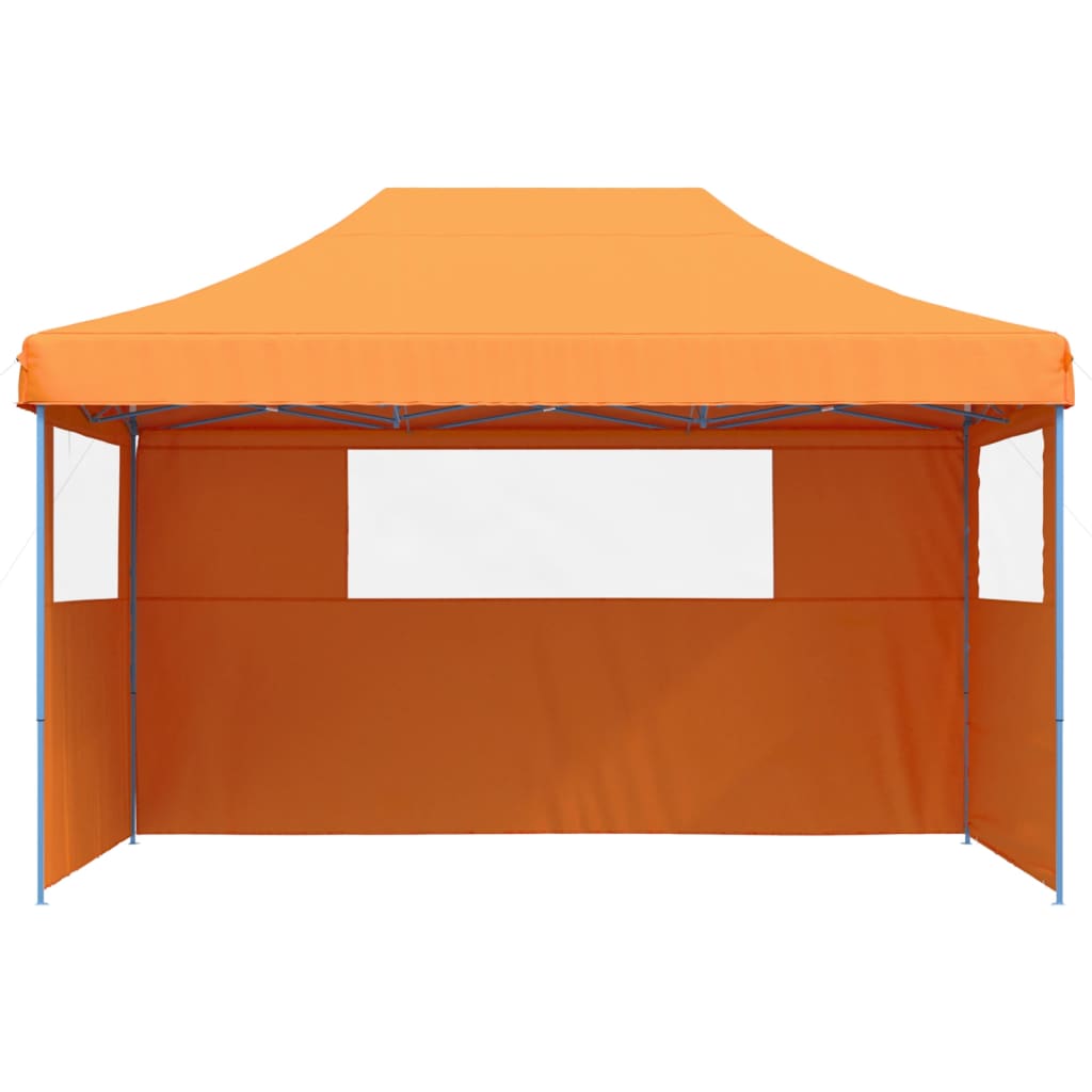 Tente de fête pop-up pliable Vidaxx avec 3 parois latérales orange