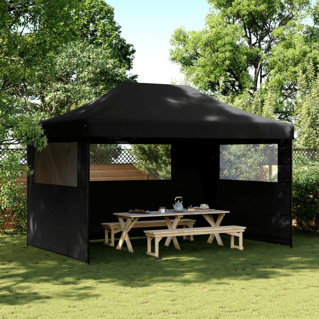 Vidaxx tente de fête pop-up pliable avec 3 parois latérales noir