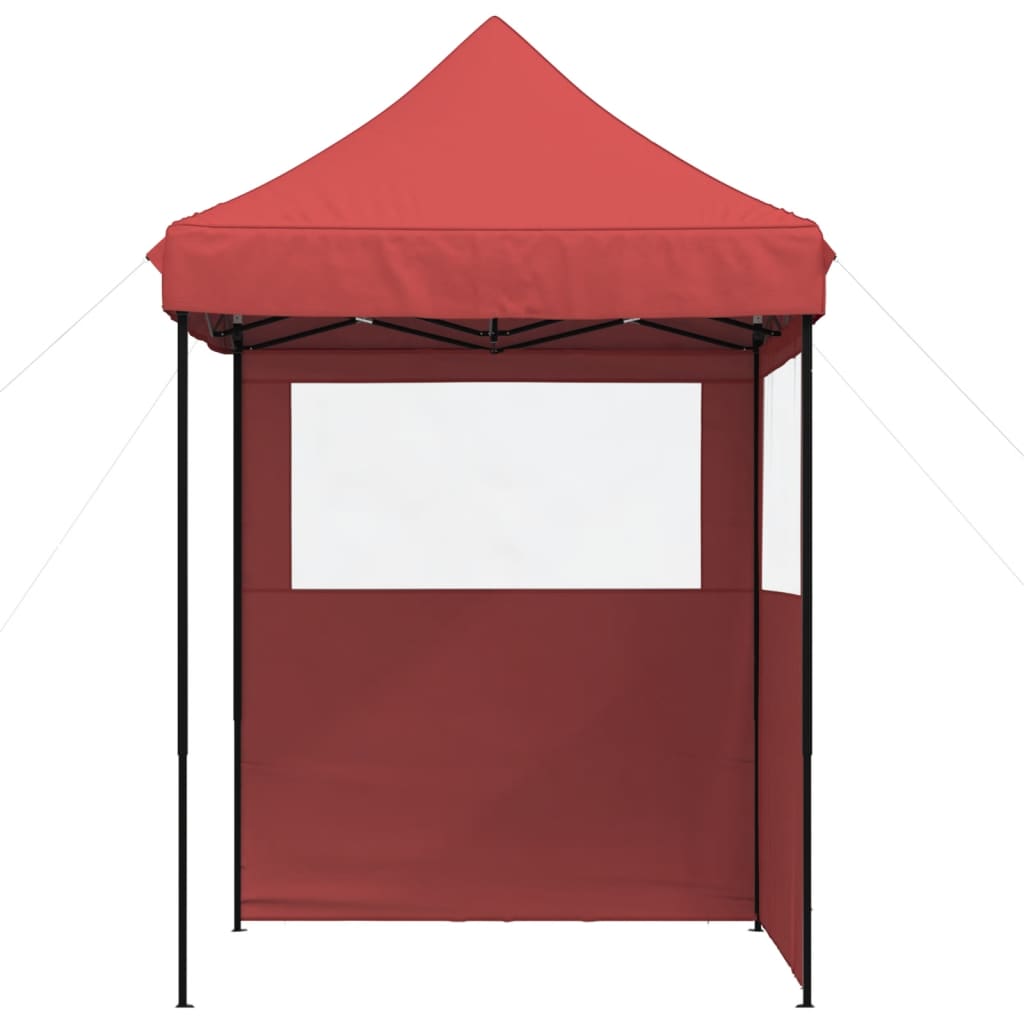 VidaXL Tente de fête pop-up pliable avec 2 parois latérales rouge bordeaux