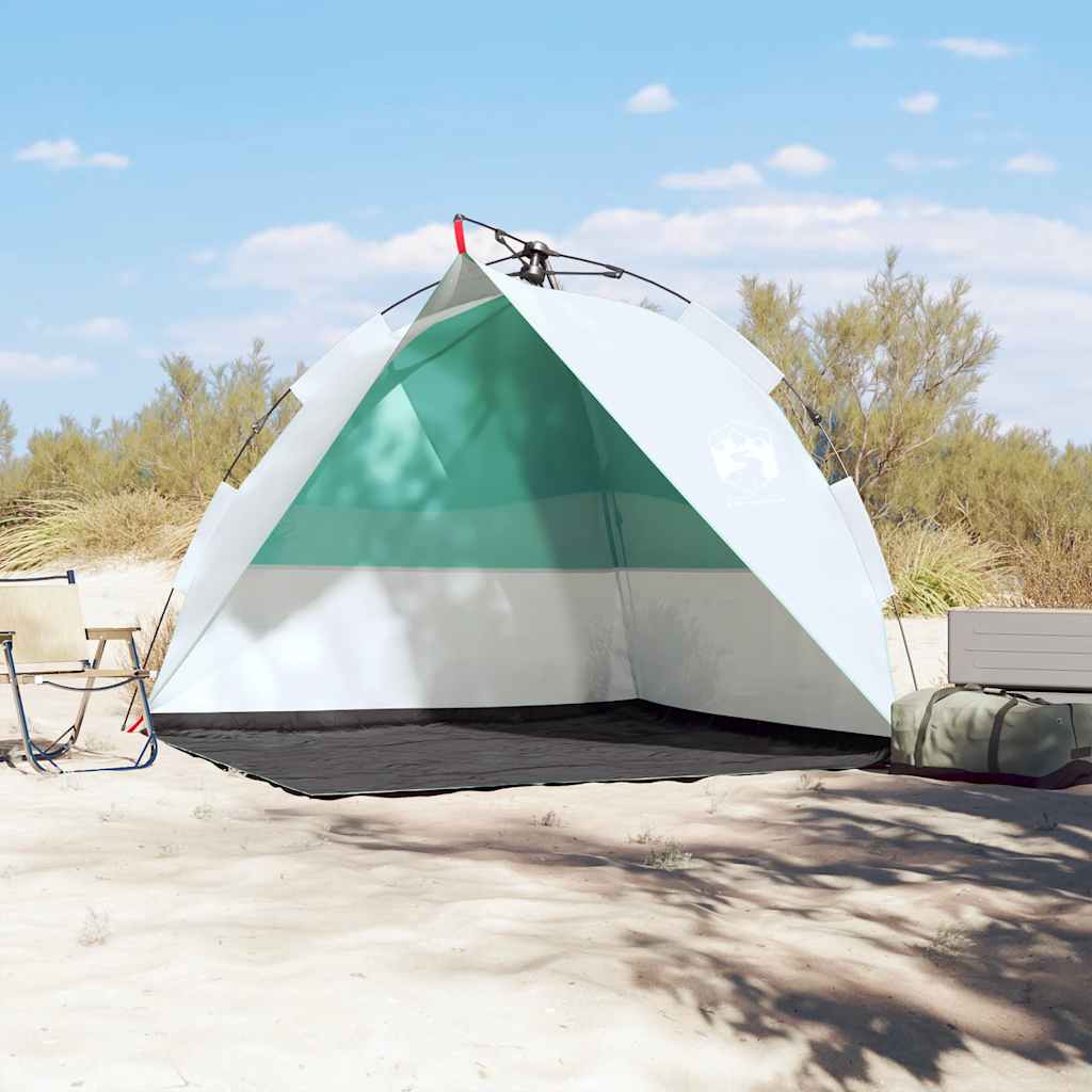 VidaXL tente de plage étanche à dégagement rapide vert d'eau