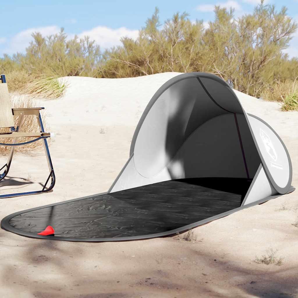 VidaXL tente de plage pop-up imperméable gris