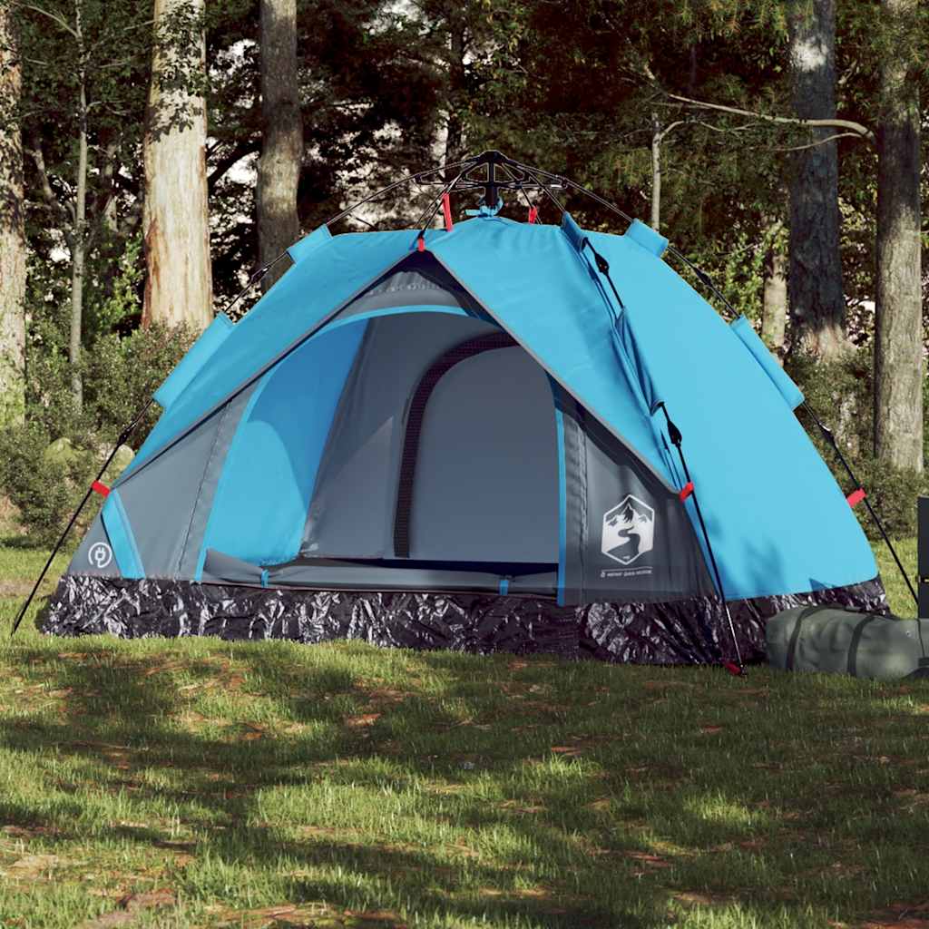 Tente dôme Vidaxl 2 personnes à dégagement rapide bleu