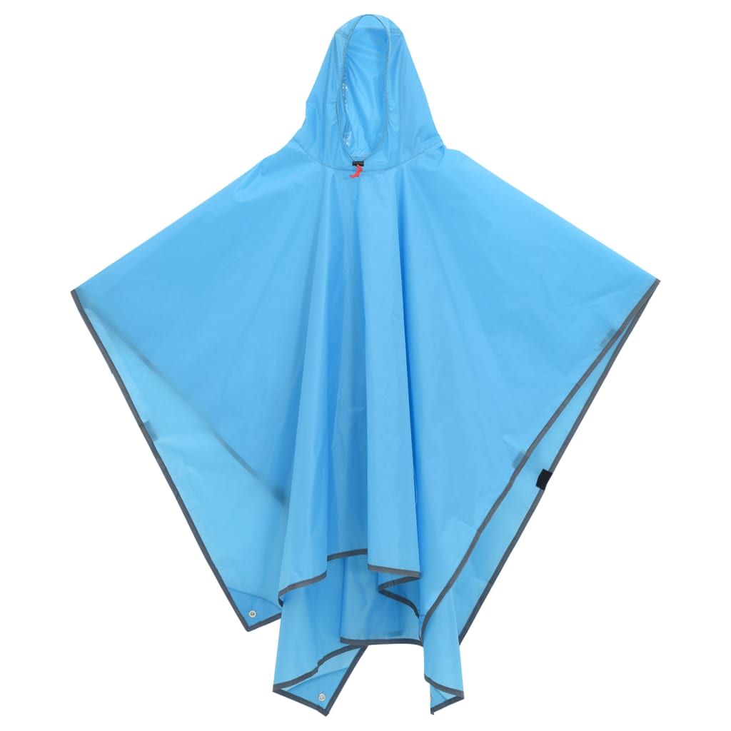 VidaXL poncho de pluie avec capuche design 2 en 1 223x145 cm bleu