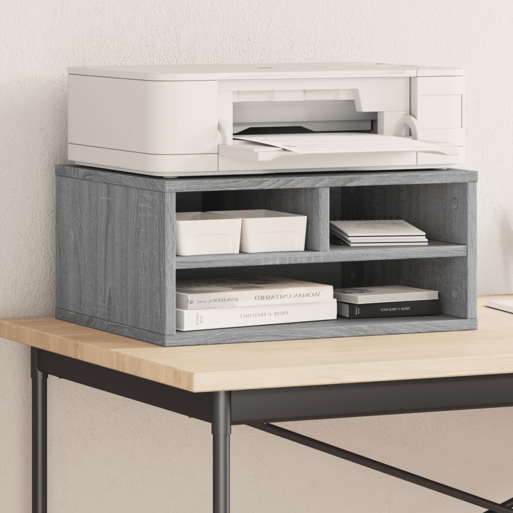 VidaXL armoire pour imprimante 49x40x22,5 cm bois d'ingénierie chêne sonoma gris