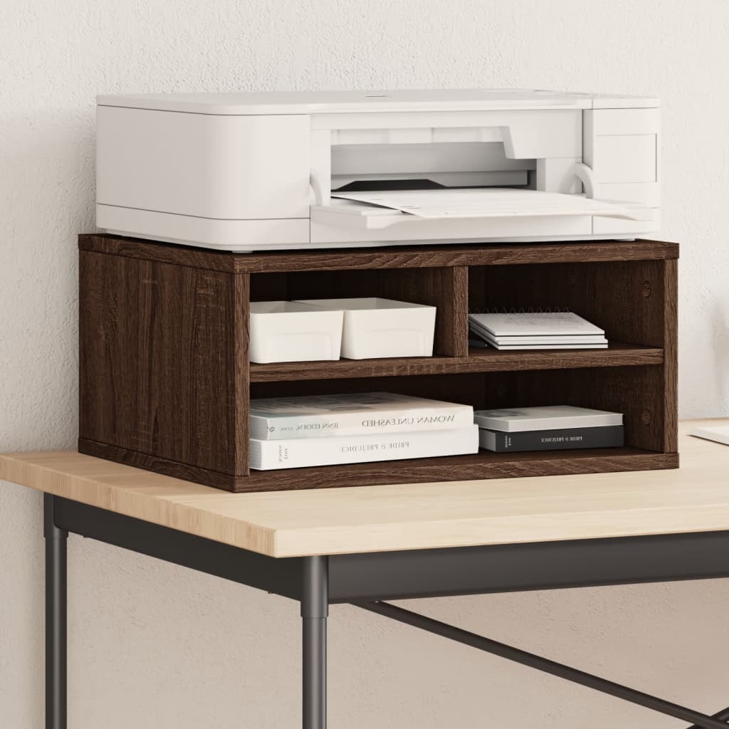 Vidaxxl armoire imprimante 49x40x22,5 cm bois fini, chêne brun