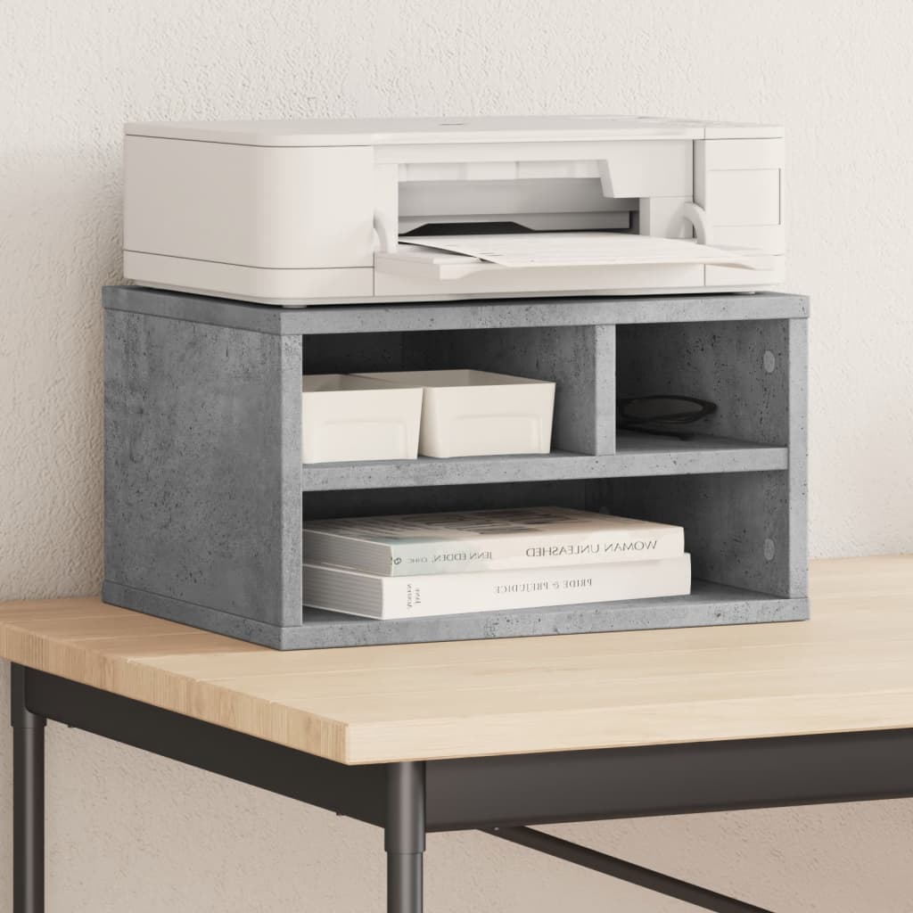 Vidaxxl armoire pour imprimante 40x32x22,5 cm bois d'ingénierie gris béton