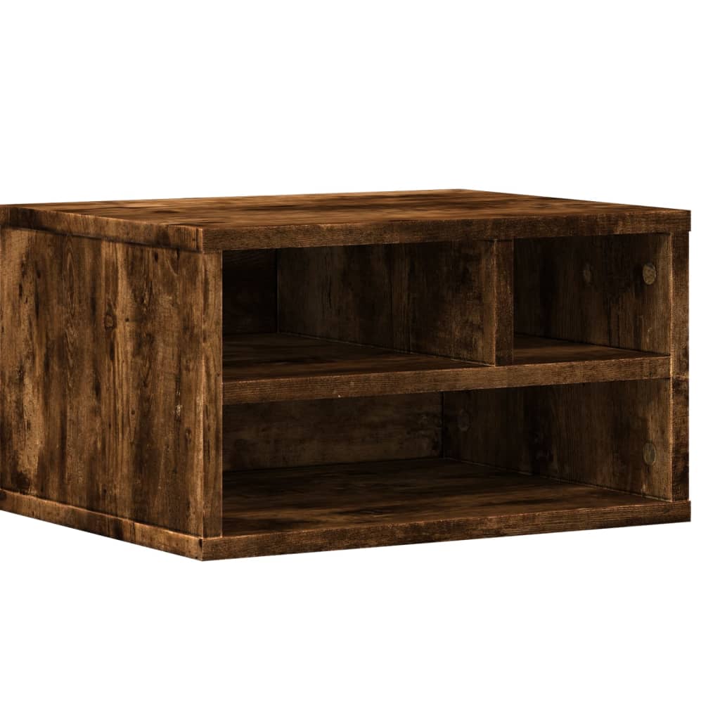 VidaXL armoire d'imprimante 40x32x22,5 cm bois traité, chêne fumé