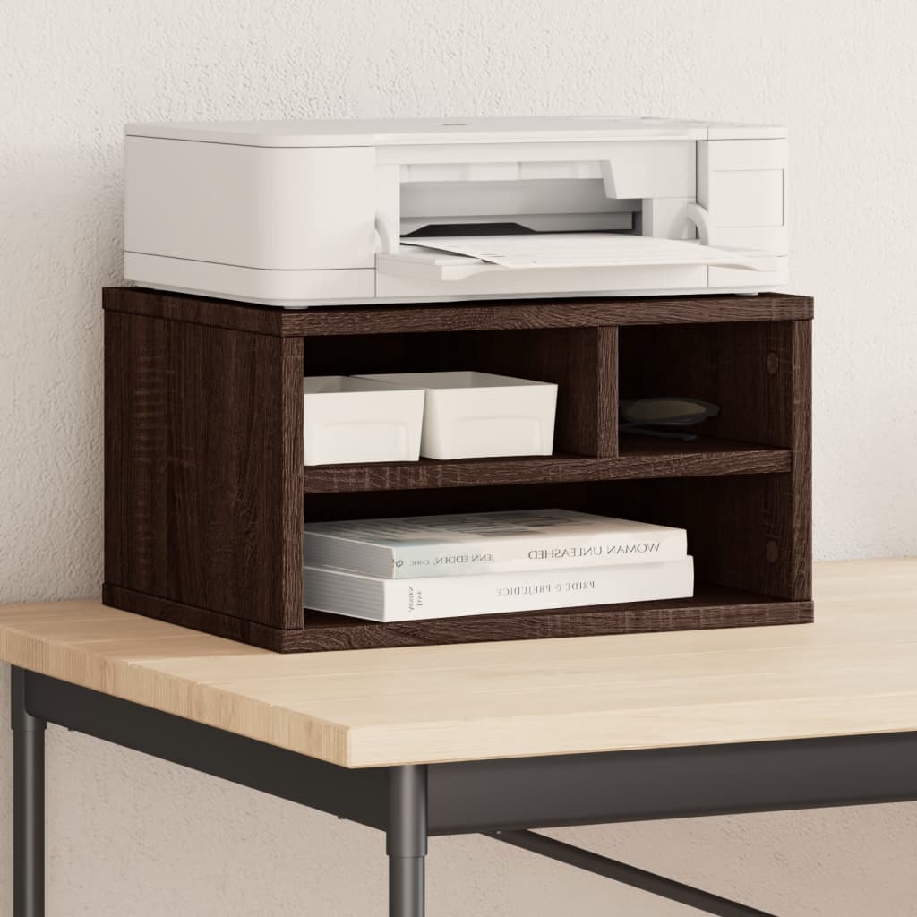 VidaXL armoire d'imprimante 40x32x22,5 cm bois fini, chêne brun