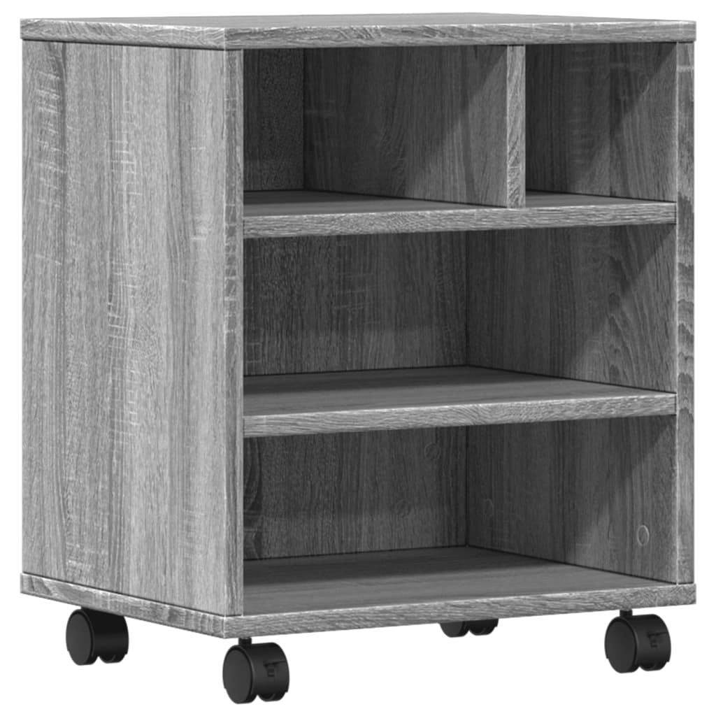 VidaXL armoire imprimante à roulettes 41x32x48 cm couleur chêne sonoma gris