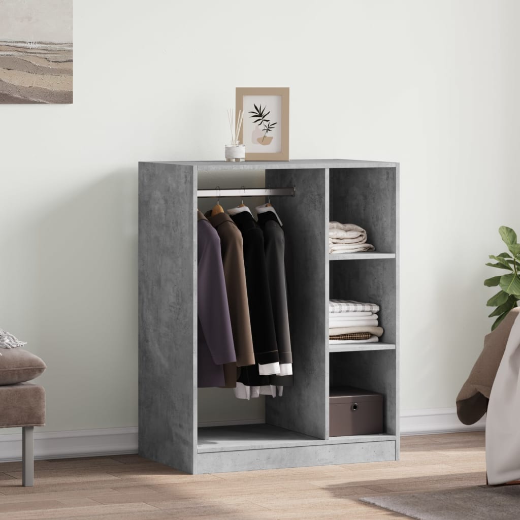 Vidaxxl armoire 77x48x102 cm dérivé du bois béton gris