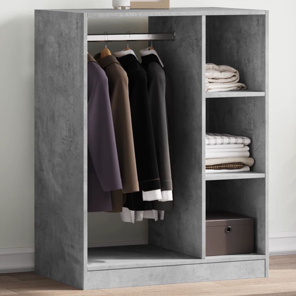 Vidaxxl armoire 77x48x102 cm dérivé du bois béton gris