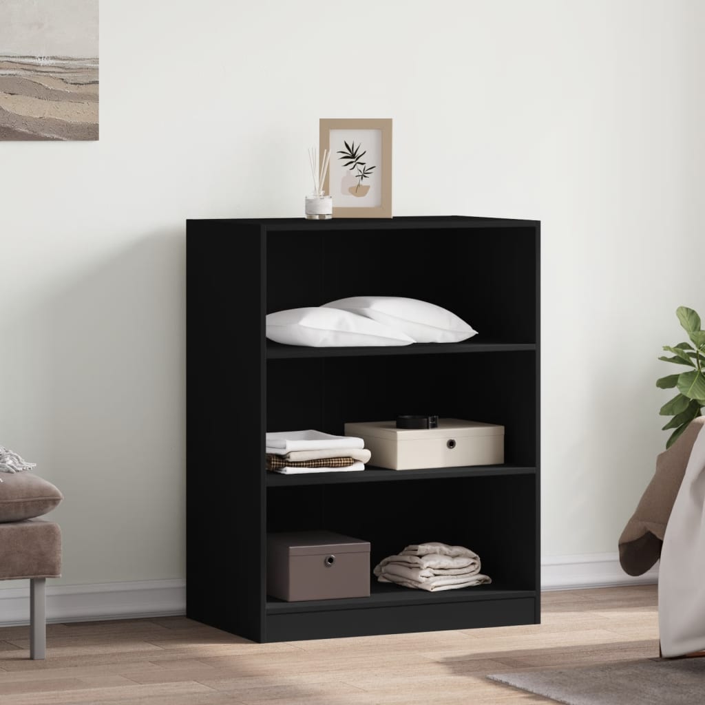 VidaXL Armoire 77x48x102 cm bois fini noir