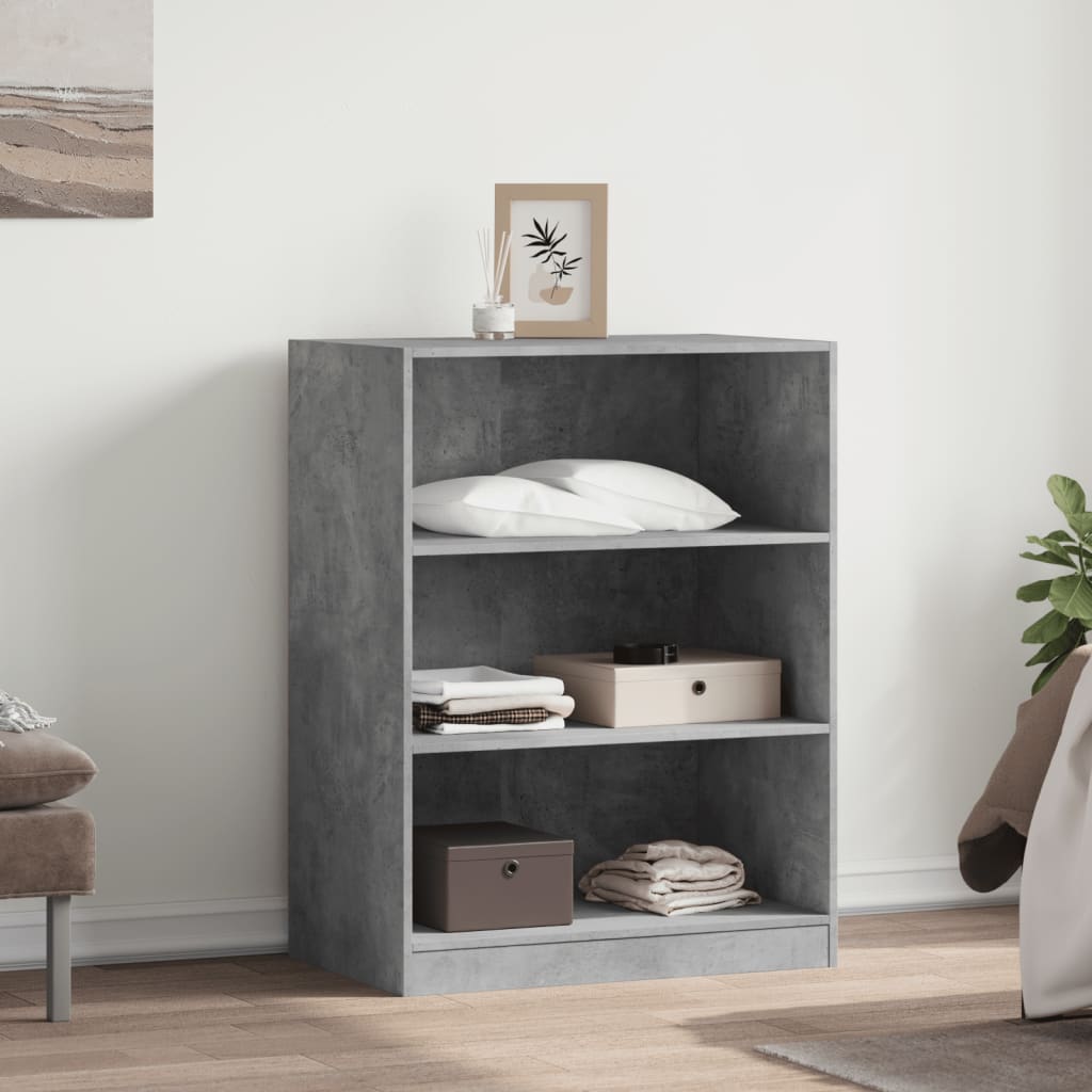 VidaXL Armoire 77x48x102 cm bois d'ingénierie béton gris
