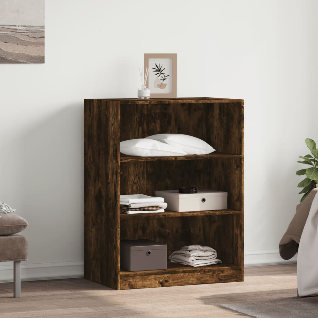VidaXL Armoire 77x48x102 cm bois d'ingénierie, chêne fumé