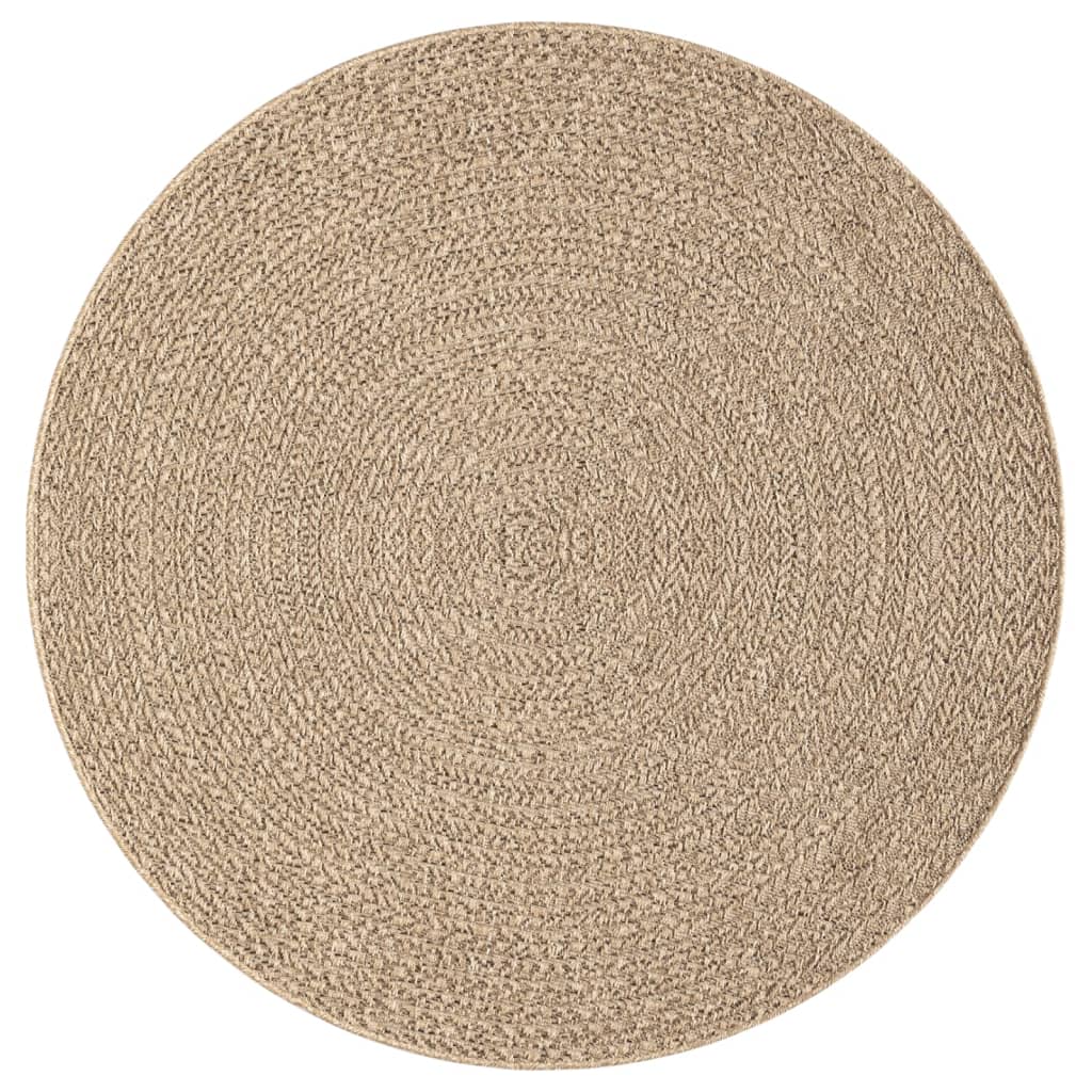 VidaXL tapis zizur intérieur et extérieur ø 200 cm aspect jute