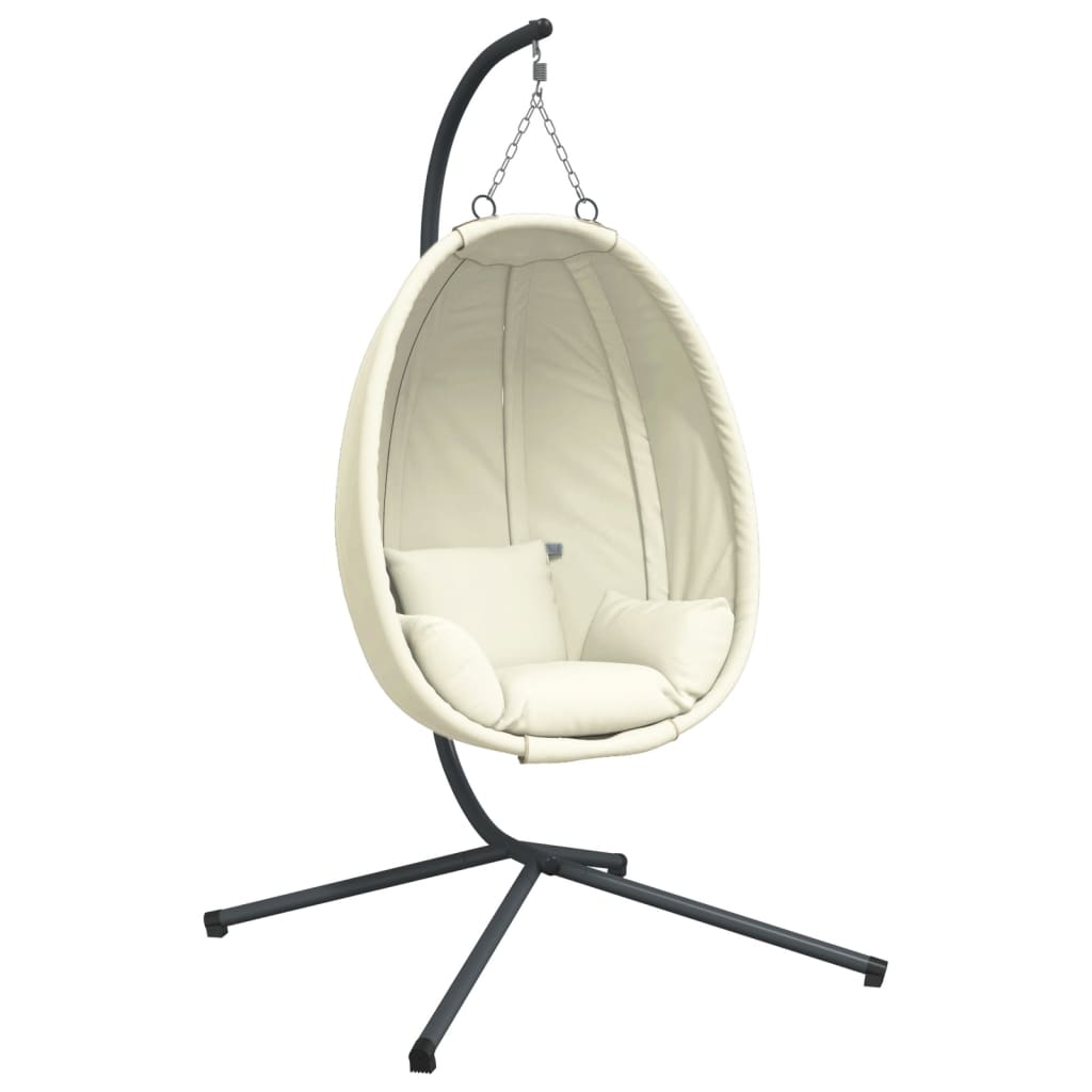 VidaXL Chaise suspendue avec tissu standard et acier beige