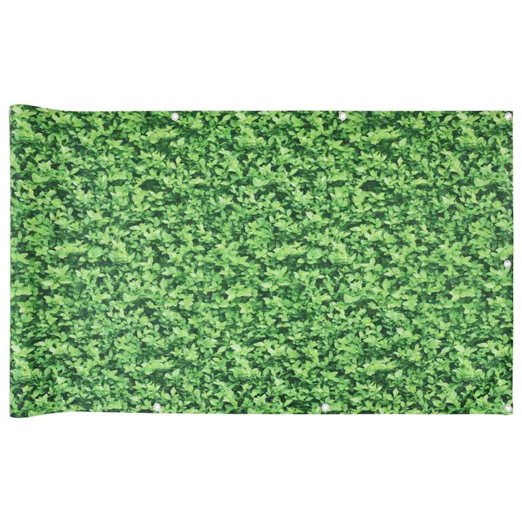 VidaXL paravent de balcon motif végétal 400x75 cm PVC vert