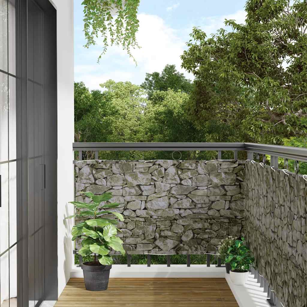 Vidaxx paravent de balcon motif pierre 400x75 cm PVC