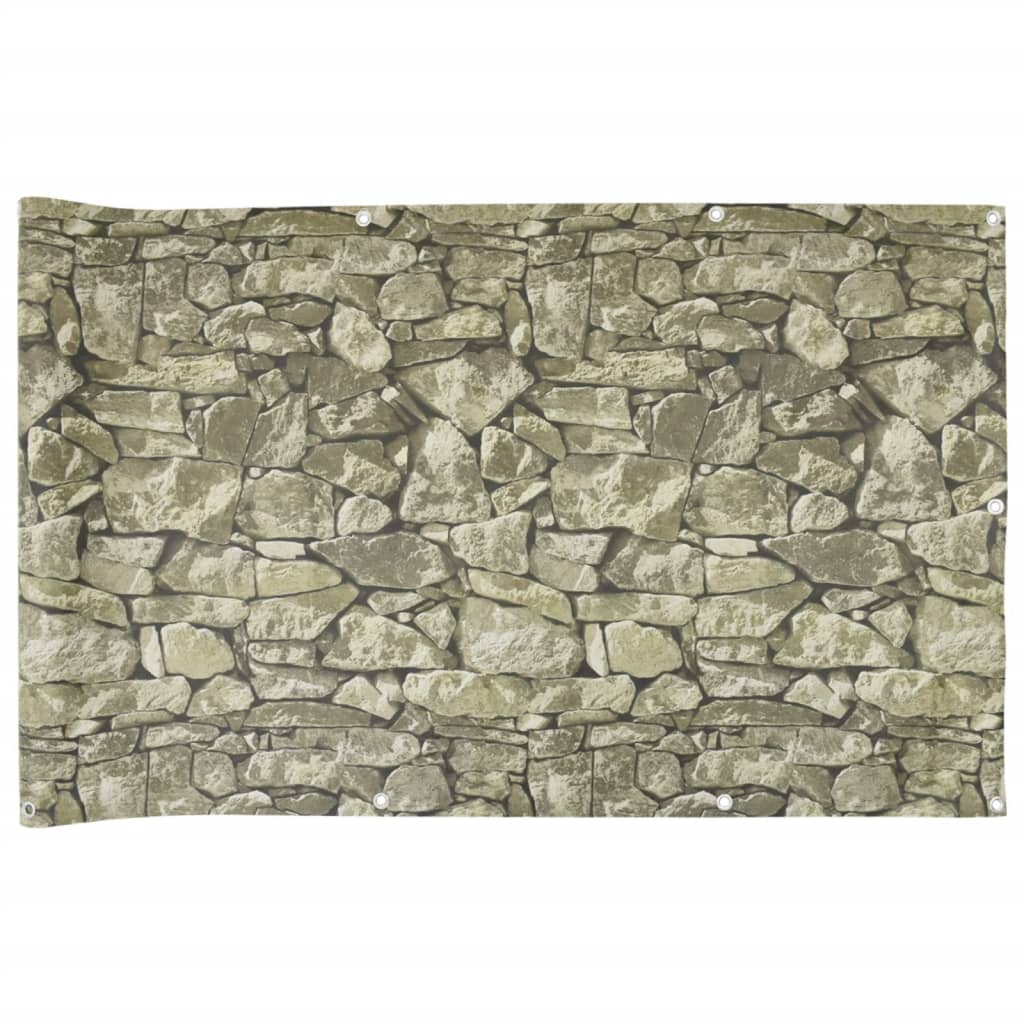 Vidaxx paravent de balcon motif pierre 500x75 cm PVC