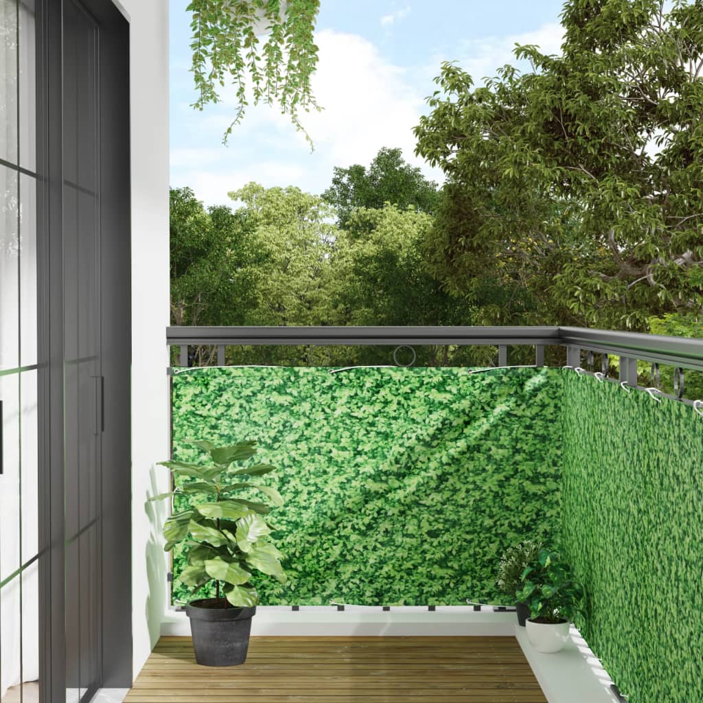 VidaXL Paravent de balcon motif végétal 800x90 cm PVC vert