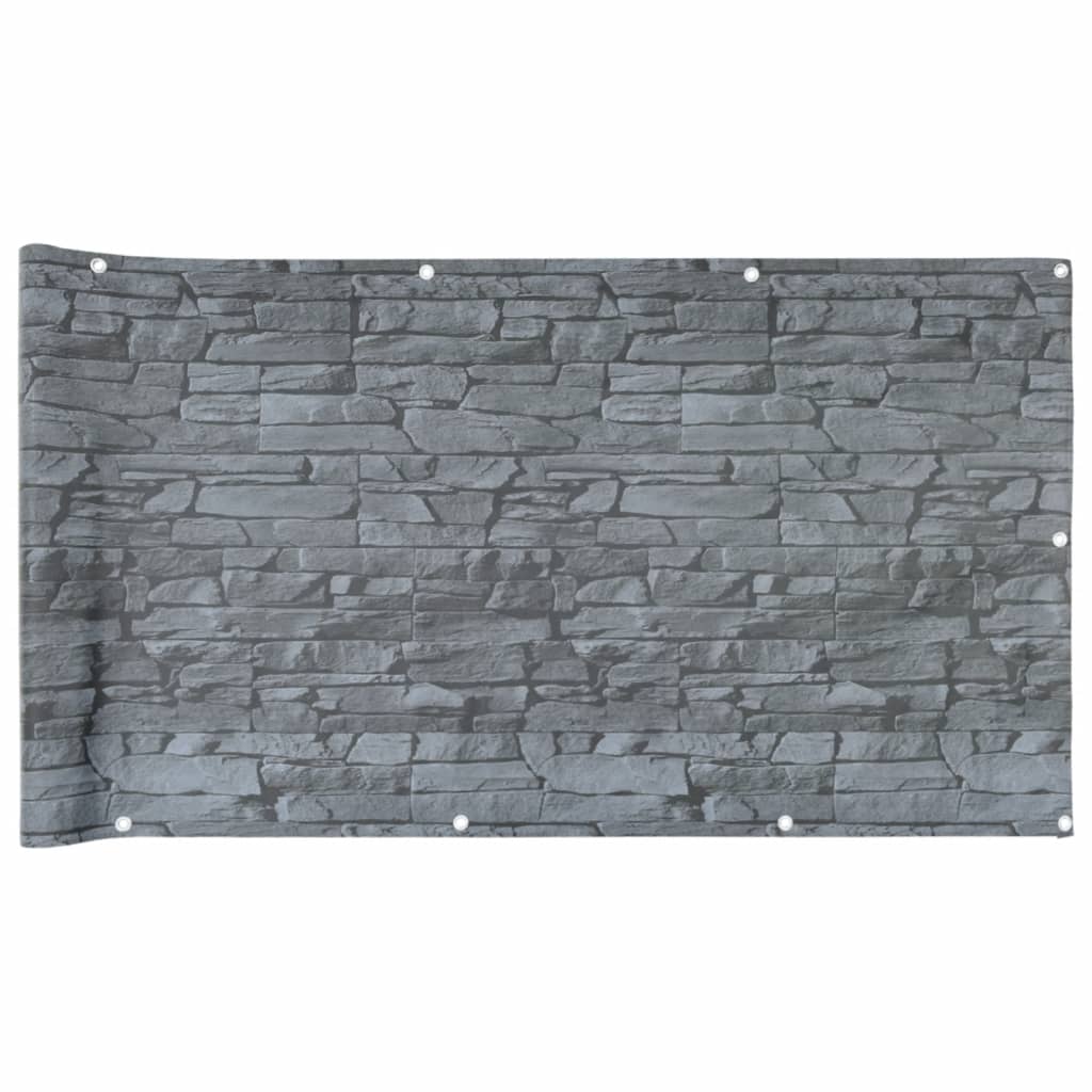 Vidaxx paravent de balcon motif pierre 300x90 cm PVC gris