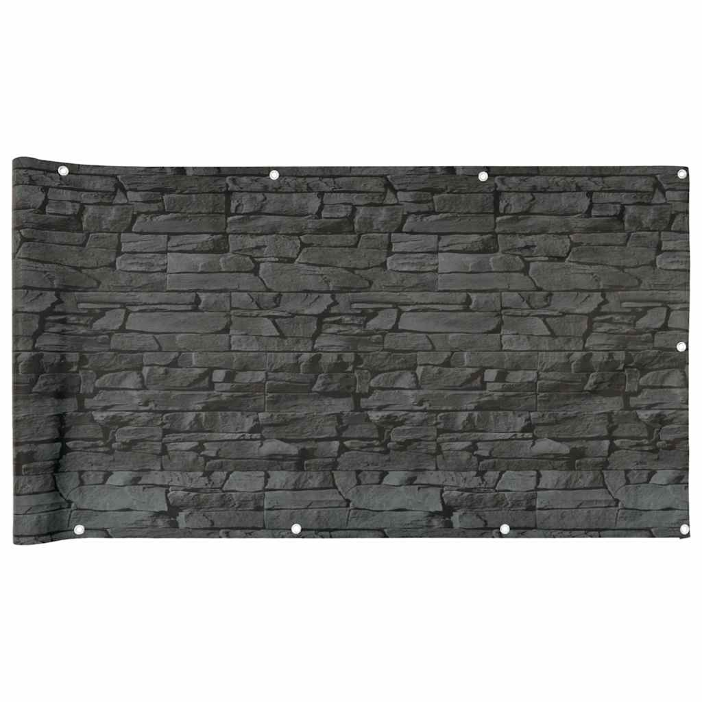 Vidaxx paravent de balcon motif pierre 600x90 cm PVC gris