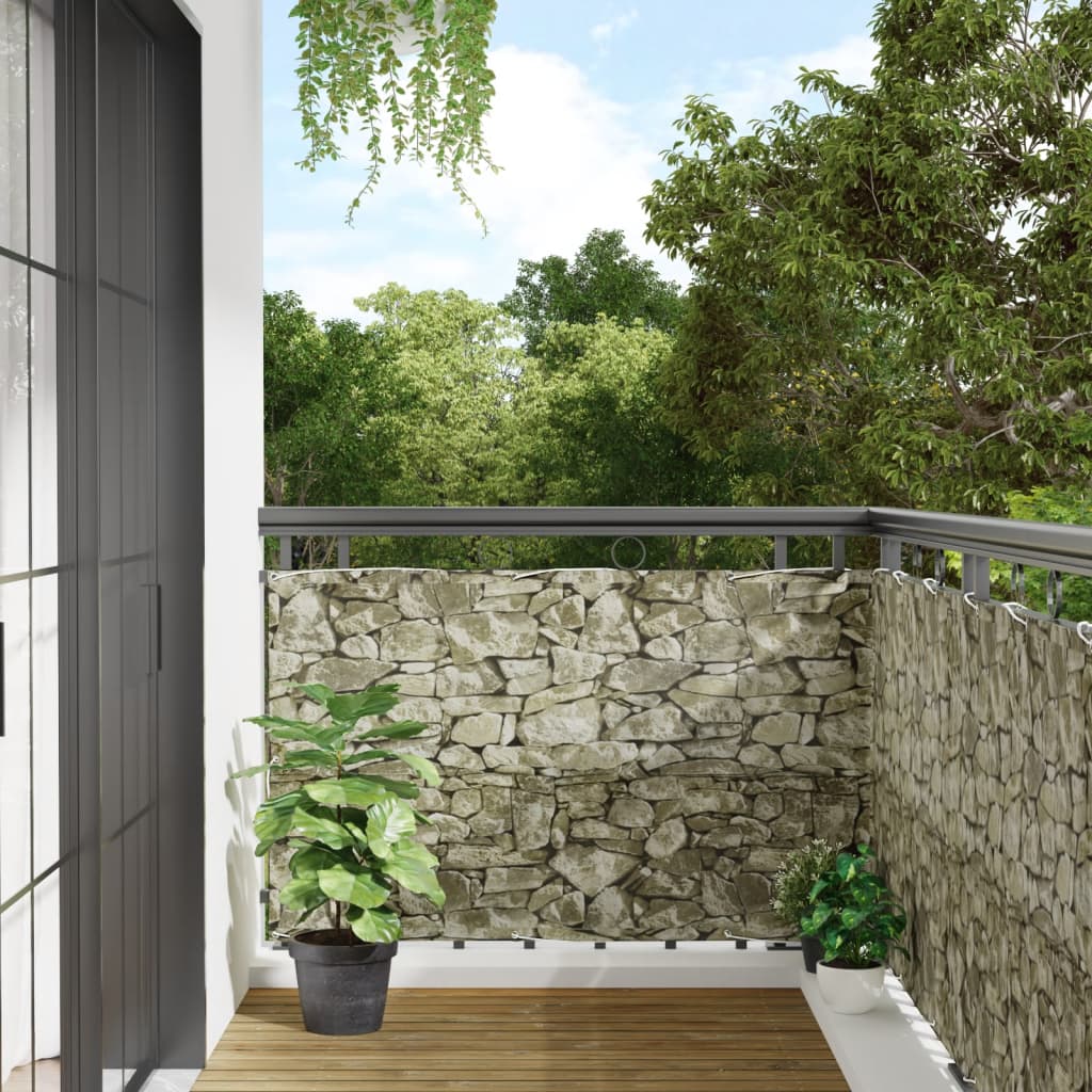 Vidaxx paravent de balcon motif pierre 300x90 cm PVC