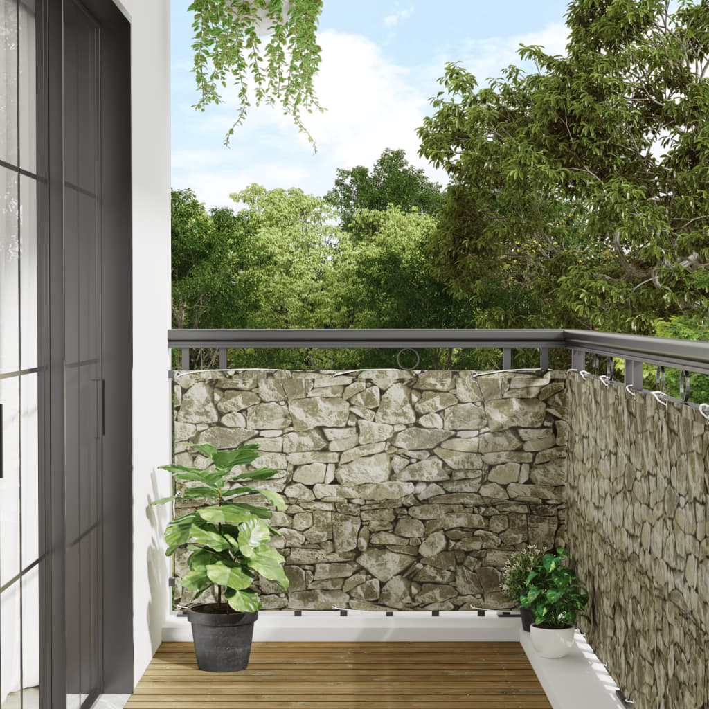 Vidaxx paravent de balcon motif pierre 400x90 cm PVC