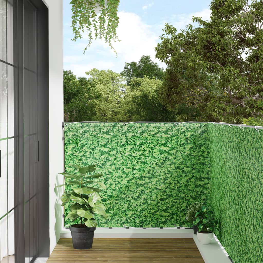 VidaXL paravent de balcon motif végétal 400x120 cm PVC vert