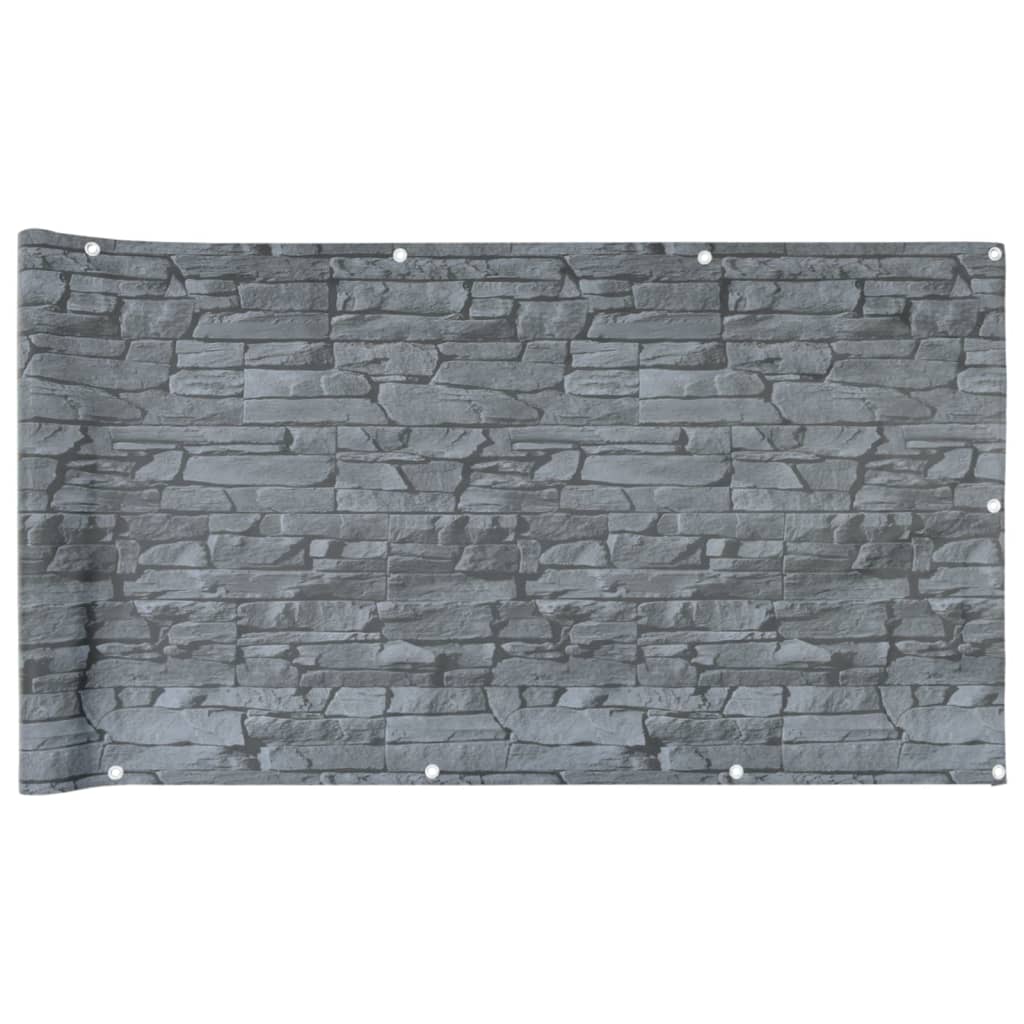 Vidaxx paravent de balcon motif pierre 700x120 cm PVC gris