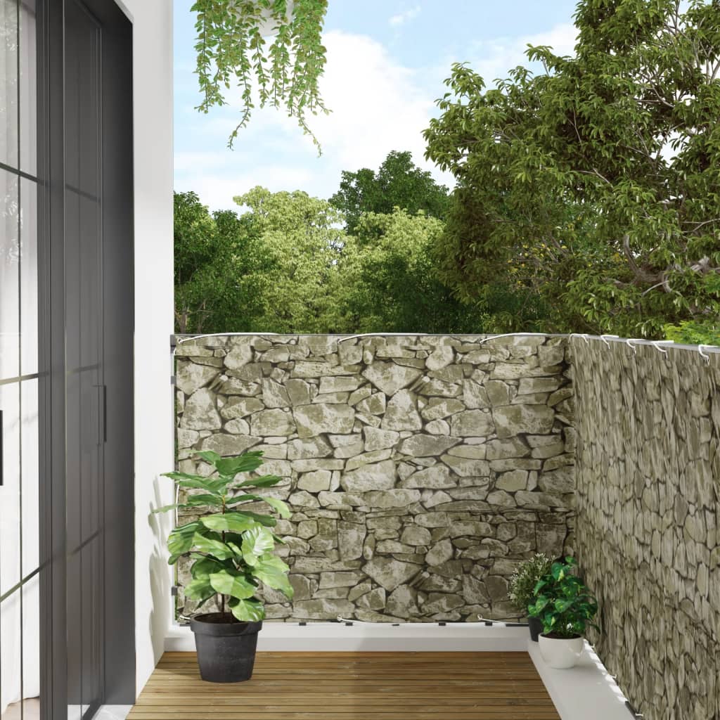 Vidaxx paravent de balcon motif pierre 800x120 cm PVC