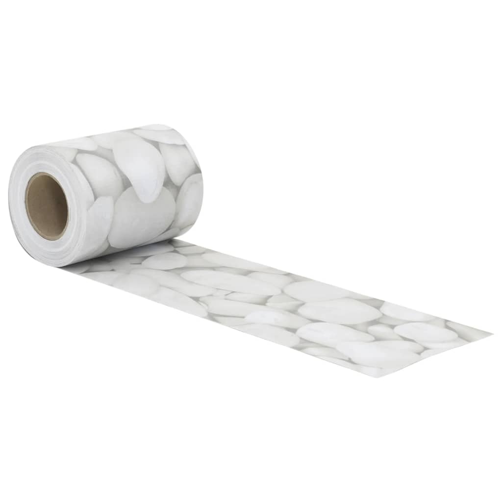 Vidaxxl paravent de jardin motif gravier en marbre 35x0,19 m PVC gris