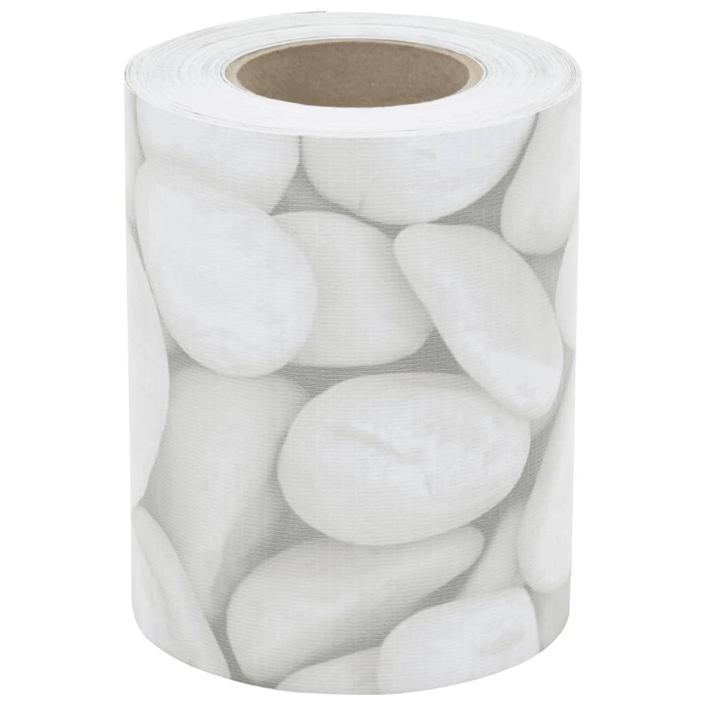 Vidaxxl paravent de jardin motif gravier en marbre 35x0,19 m PVC gris