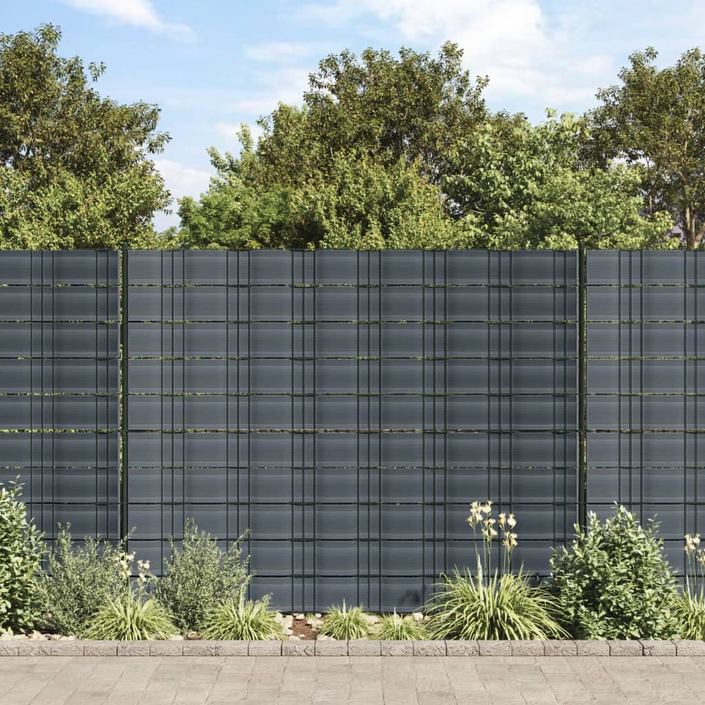 Vidaxxl écrans de jardin 10 pcs 252,5x19 m PVC noir