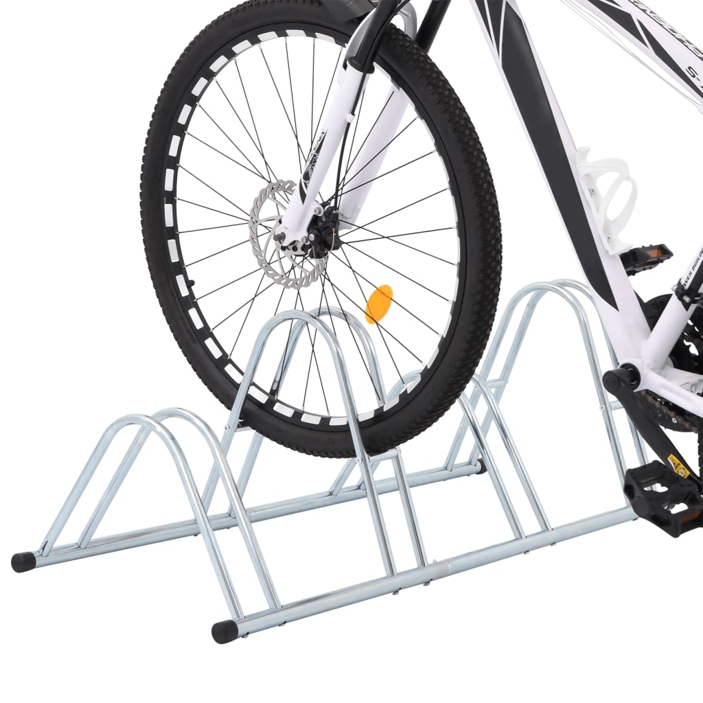 Support à vélo VidaXL pour 4 vélos, acier galvanisé autoportant