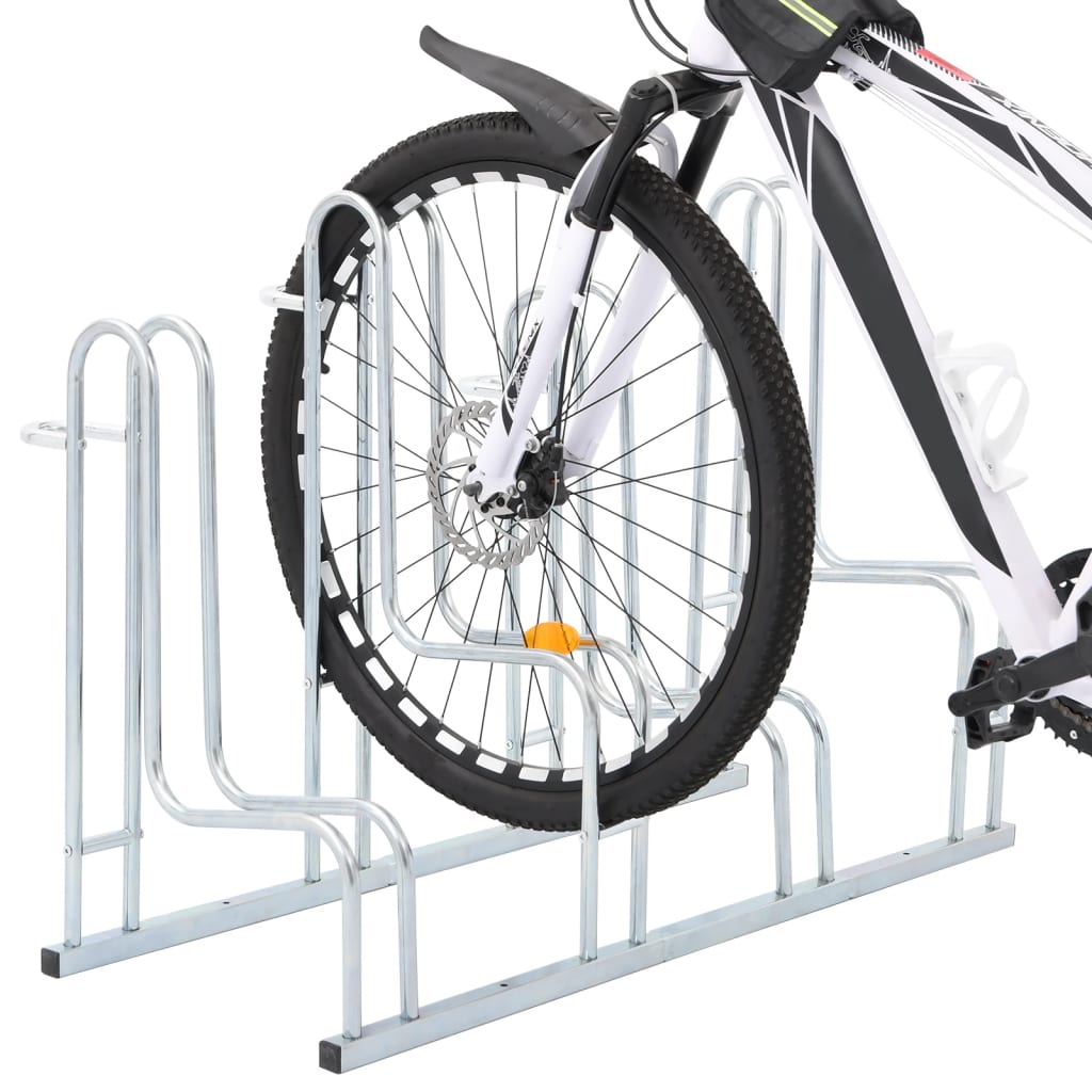 Support à vélo VidaXL pour 4 vélos, acier galvanisé autoportant