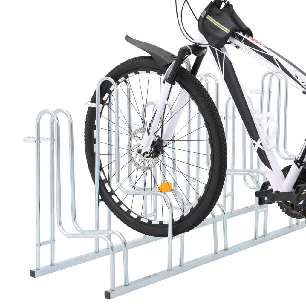 VidaXL Support à vélo pour 6 vélos, autoportant en acier galvanisé