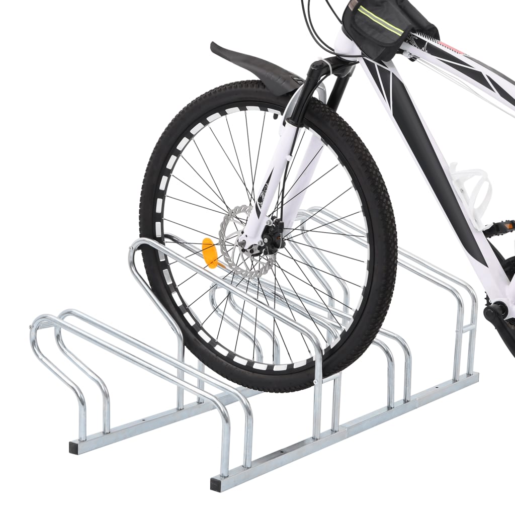 Support à vélo VidaXL pour 4 vélos, acier galvanisé autoportant