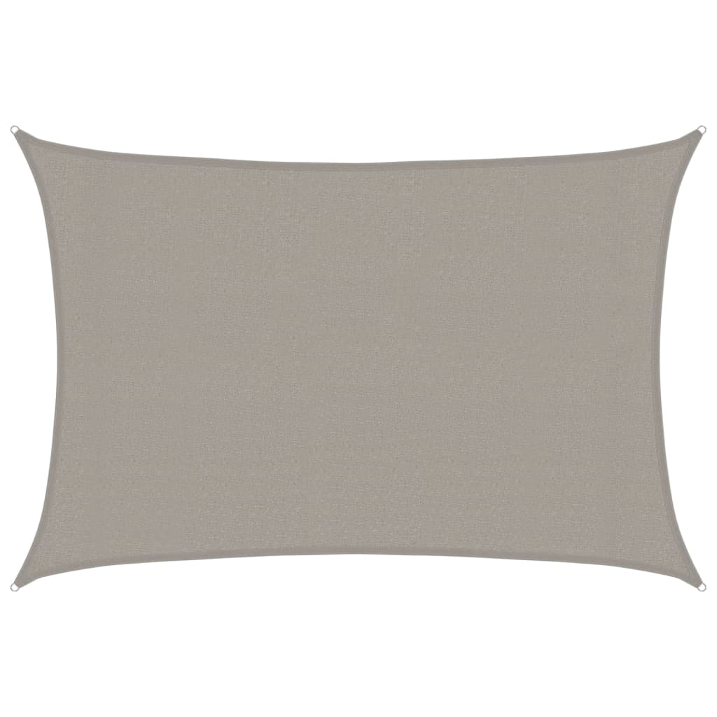 Vidaxx voile d'ombrage 160 g m² rectangulaire 3x5 m HDPE gris clair