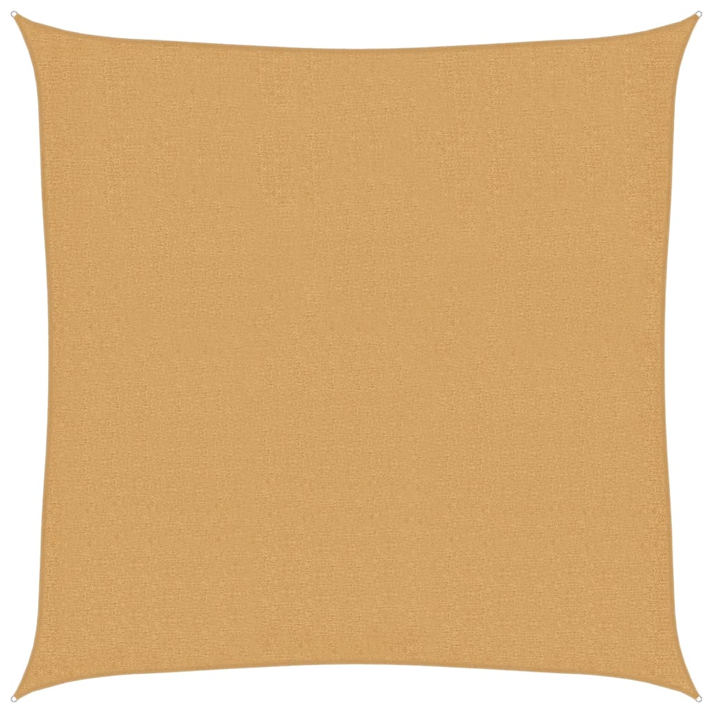 Vidaxl voile d'ombrage 160 g m² carré 3,6x3,6 m HDPE couleur sable