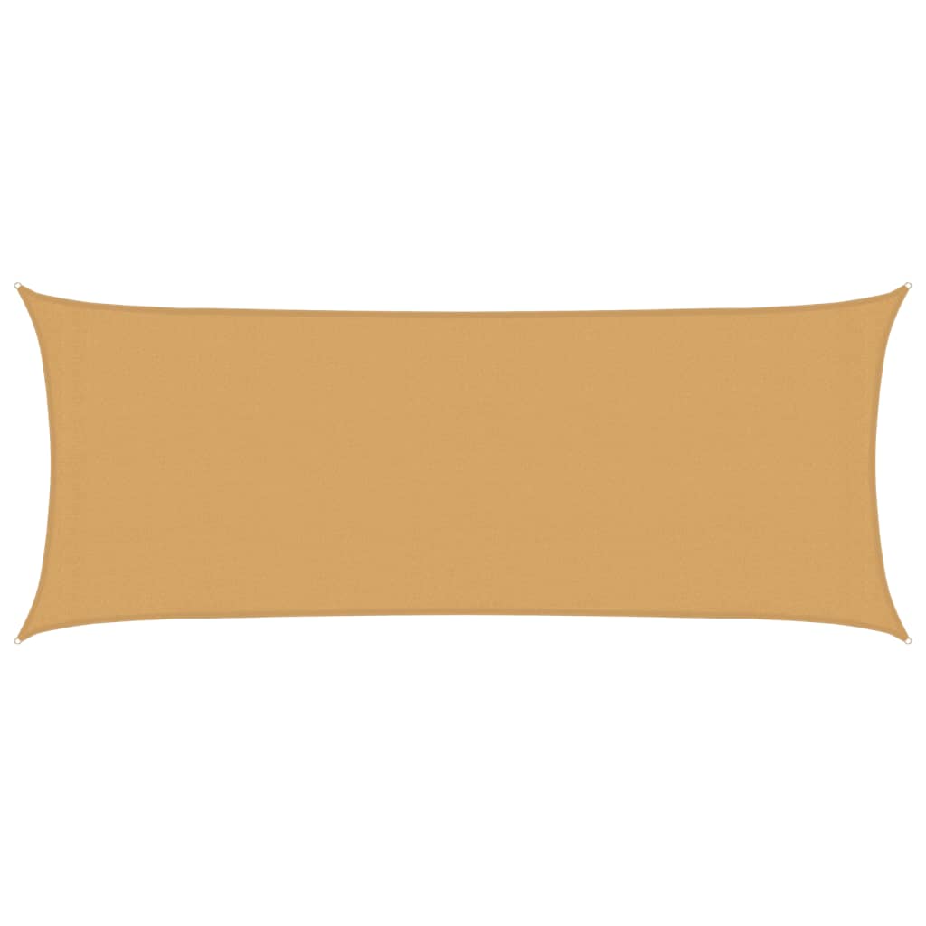 Vidaxl voile d'ombrage 160 g m² rectangulaire 2x5 m HDPE couleur sable